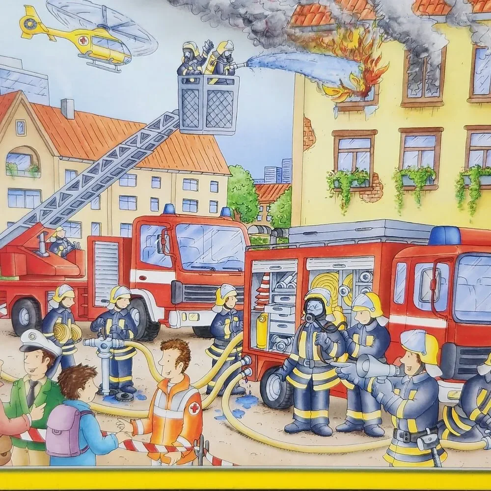New Ravensburger Puzzle 100 XXL Pieces Firefighter Fire Truck Sealed